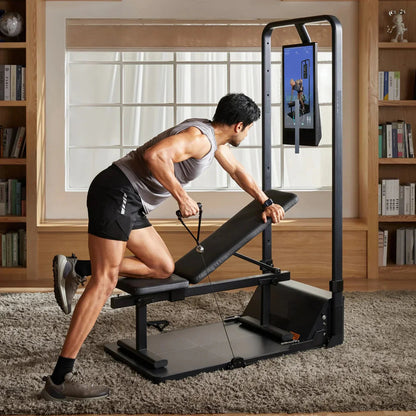 Gym Monster Pro 2 | 200LB Cable Machine + Squat Rack • Home Strength Station