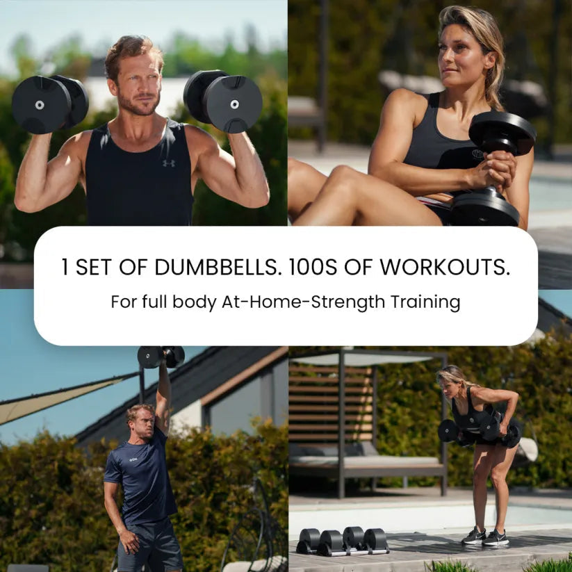 Smart Adjustable Dumbbells 5-80LB | Digital Control for Flexible Workouts (Set of 2)