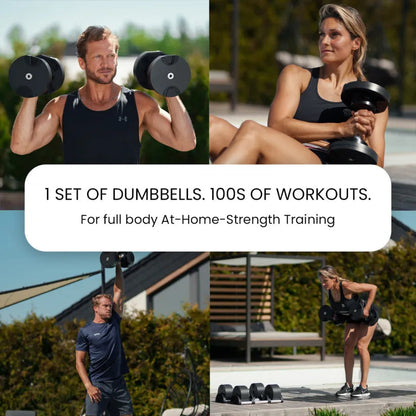 Smart Adjustable Dumbbells 5-80LB | Digital Control for Flexible Workouts (Set of 2)